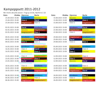 Terminliste bygdeserien: 5. og 6 klasse (årskull 2011-2012)